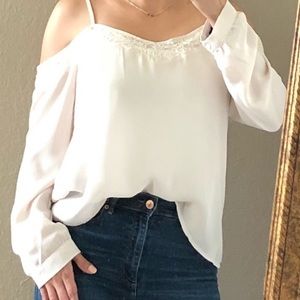 PAPER CRANE: Cream Top Blouse